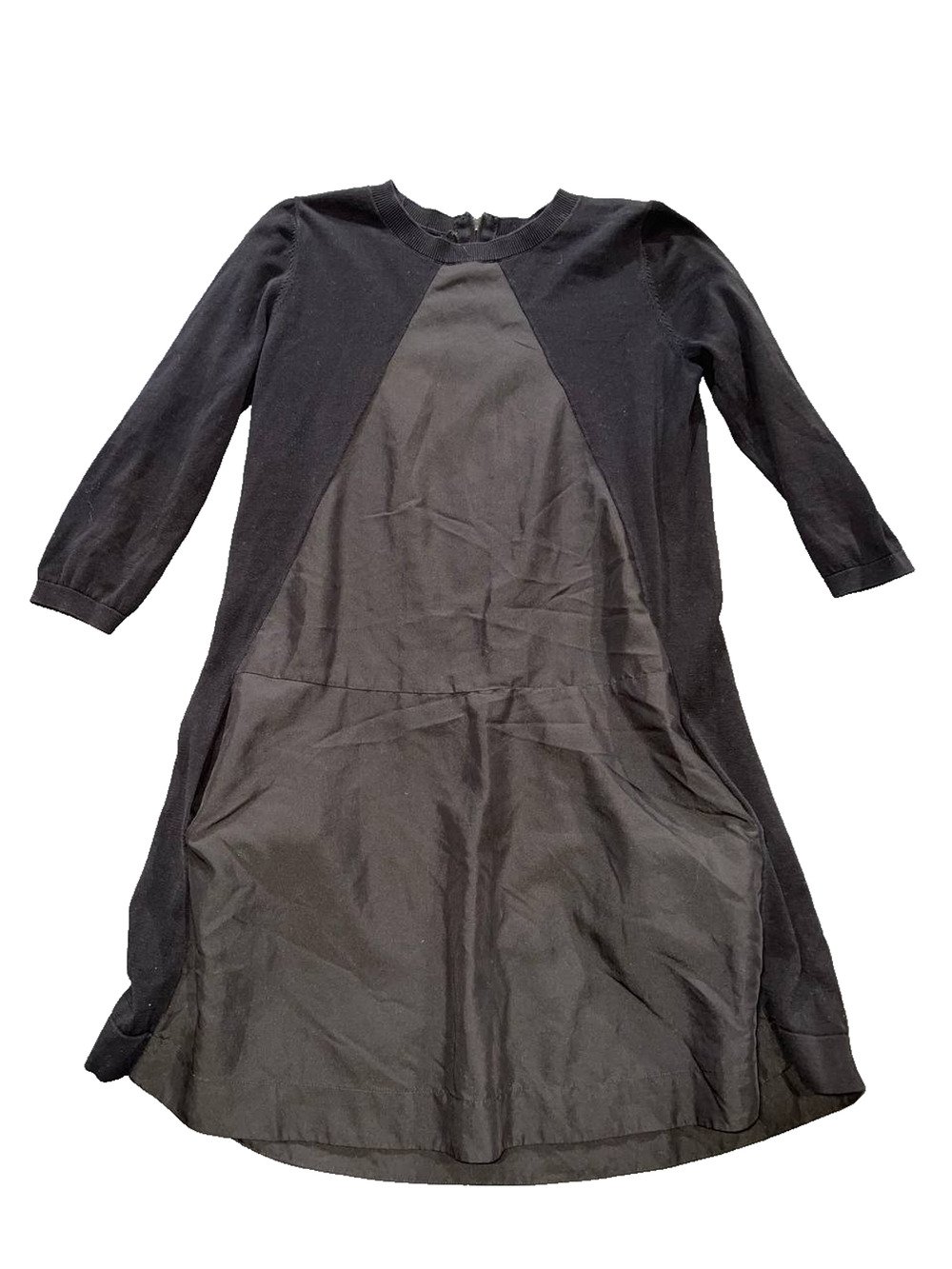 Cos Women black mini dress cotton 3/4 sleeve size XS A010222